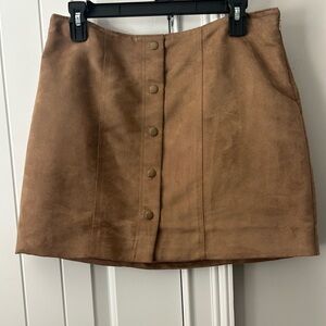 Gap Faux Suede Button-Front Skirt Size 6